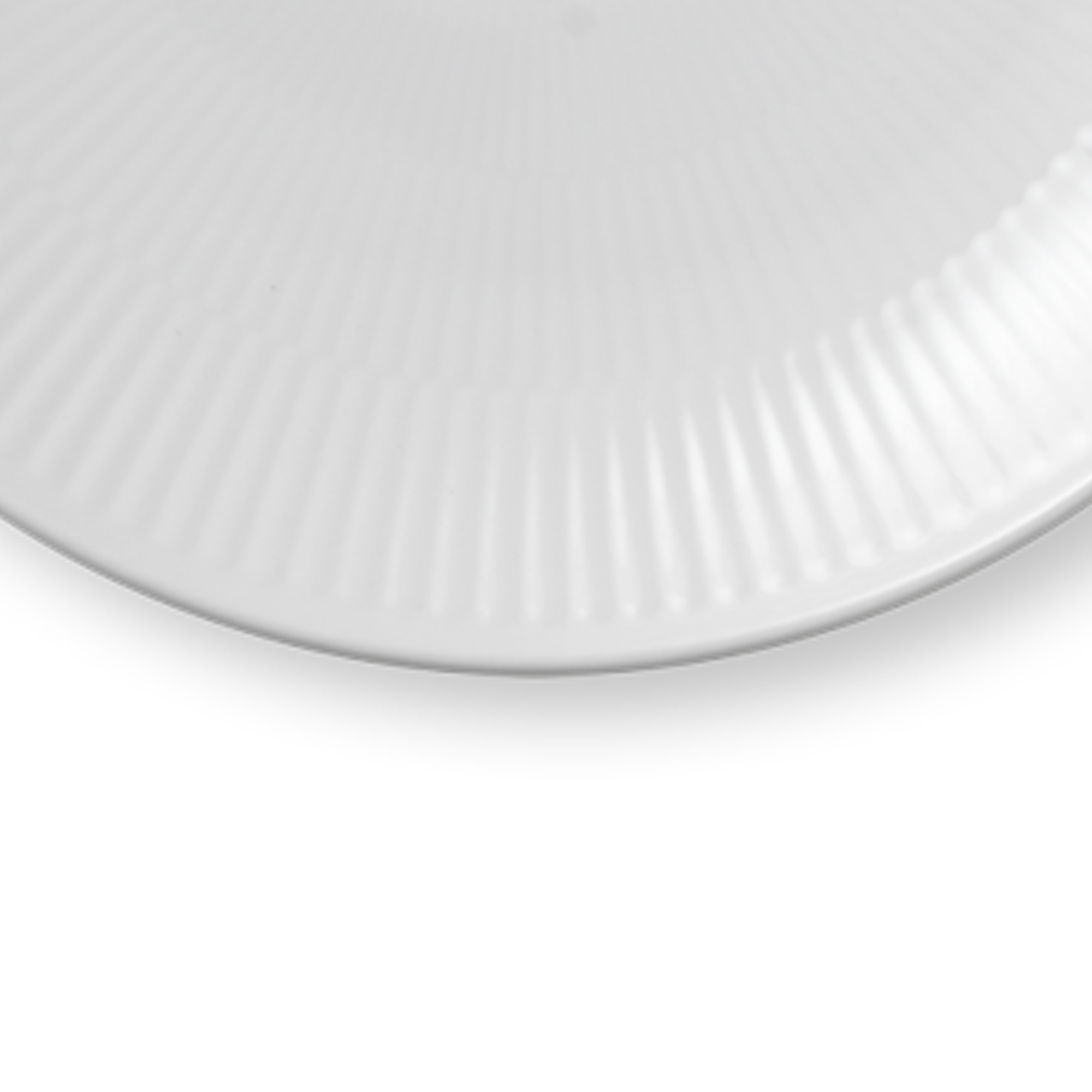 Zoom billed af Hvid Riflet Tallerken Coupe 19 cm